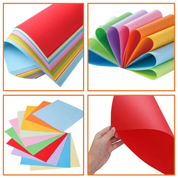 100 ark färgade 15*15 paket handgjort papper för DIY-konst