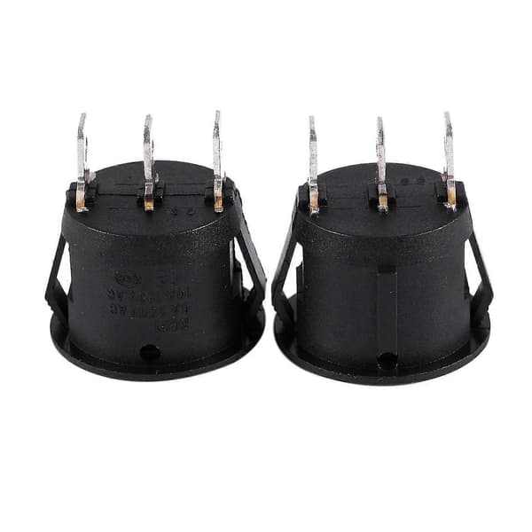 2 X Ac 6a/250v 10a/125v 3 Ben 3 Position Rund Båd Rocker Switch