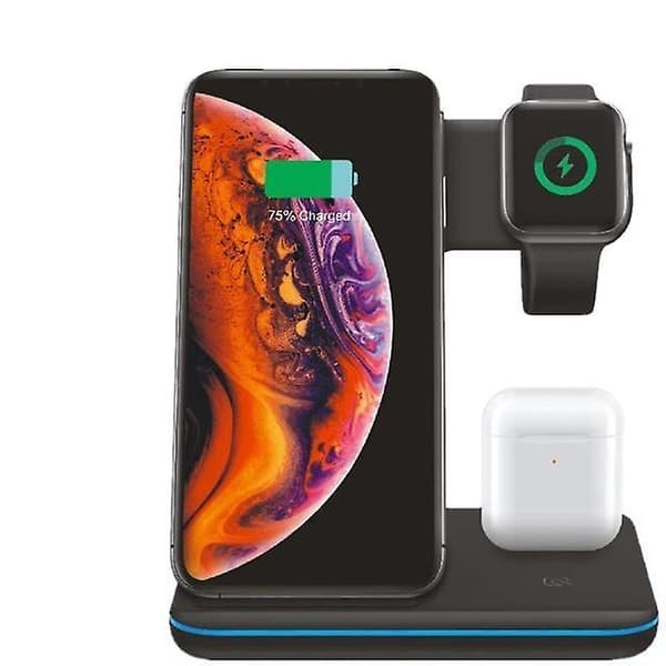 3-i-1 Universal 15w Qi Trådløs Oplader Til Iphone 11 Pro Max F