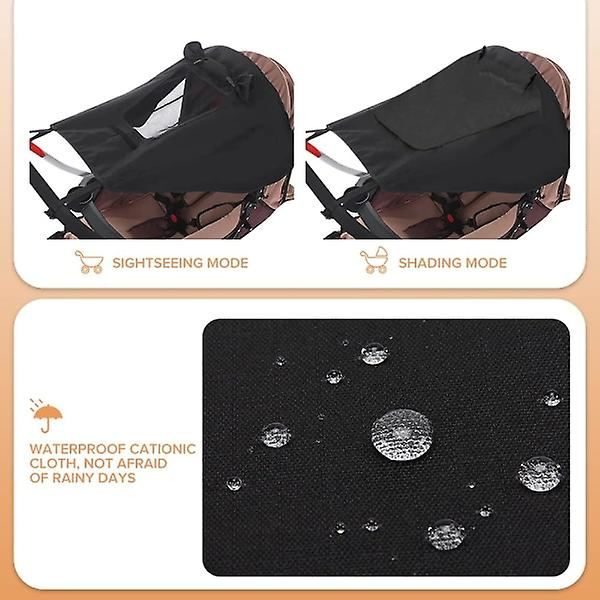 Solskydd för barnvagn, Solskydd för barnvagn, UV 50 black