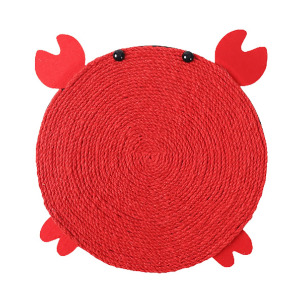 Krabbe hængende katteskrabebræt, der beskytter møbler, sliber kløer, kattelegetøj, tæppe, der leger for indendørs katte, katteskraber sisal måtte Crab