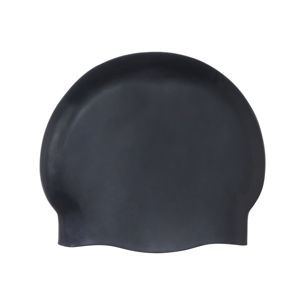 Unisex Wrinkle-Free Silicone Swim Caps Black