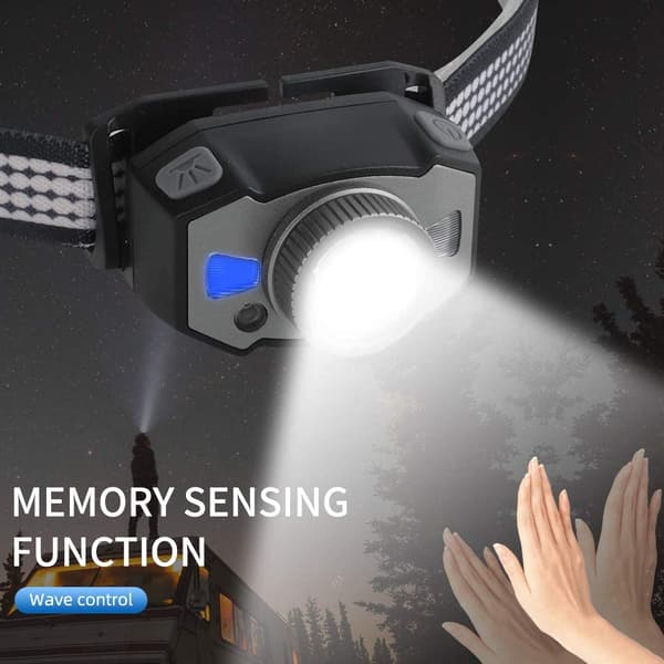 Oppladbar LED-hodelykt Super Bright Smart IPX5 Vanntett