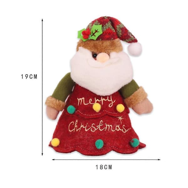 Set med 3 juläppleväskor, julklappsväska, julgransdesign Snögubbe, godispåse presentpåsedekorationer till jul
