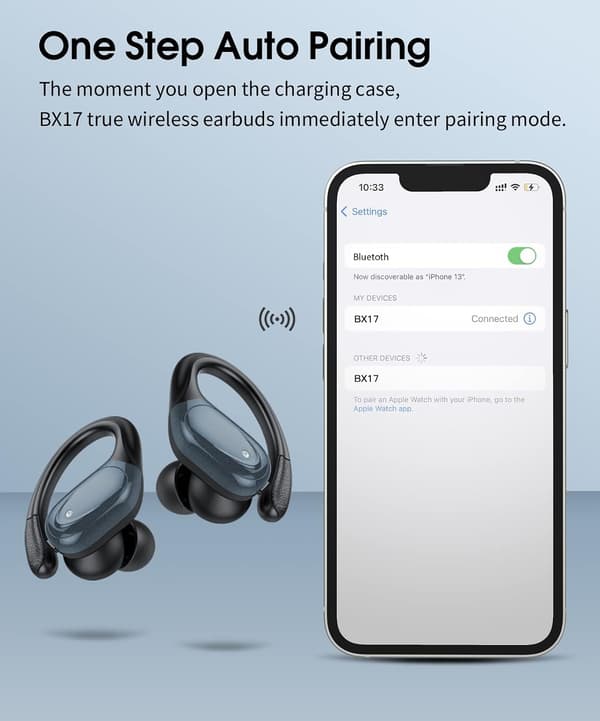 Trådløse hodetelefoner, Bluetooth 5.1 for sport, løping, trening, treningsstudio