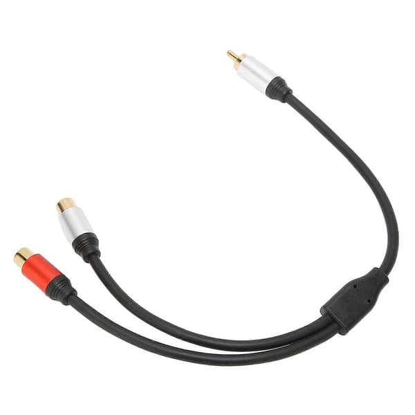 RCA Han til 2RCA Hun AUX Forlænger Y Adapter Stereo Splitter Kabel