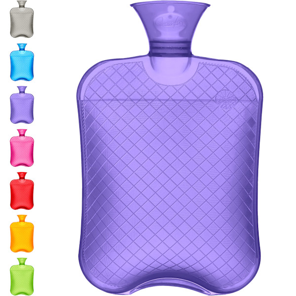 Varmtvannsflaske 1,8L Classic Premium, for smertelindring, lilla purple