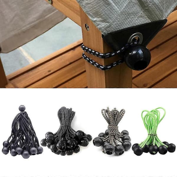 10 st Elastisk Boll Bungee Snöre Töjbart Rep För Tält Camping Presenning