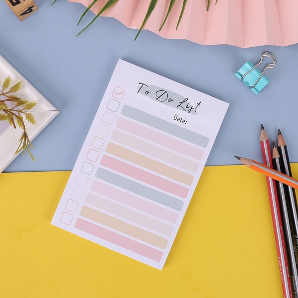 4-pack att göra-lista, daglig att göra-lista anteckningsblock planerare, att göra-lista planerare anteckningar lista färger memo planering block anteckningsblock inköpslista checklista