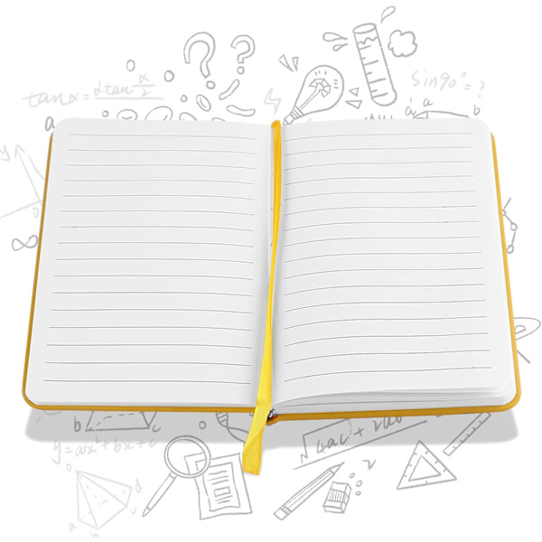 1 stk. Lomme Notesbog Små Notesbøger Hardback Notesbog A6 Notesblok Journal 160 Sider (80 Ark) - gul