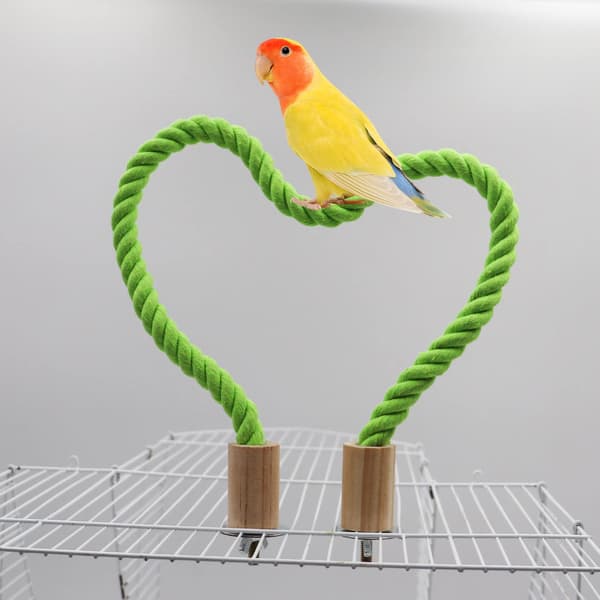 2-pack fågelrep abborre gunga, fågelbur stång stolpe, 80 cm