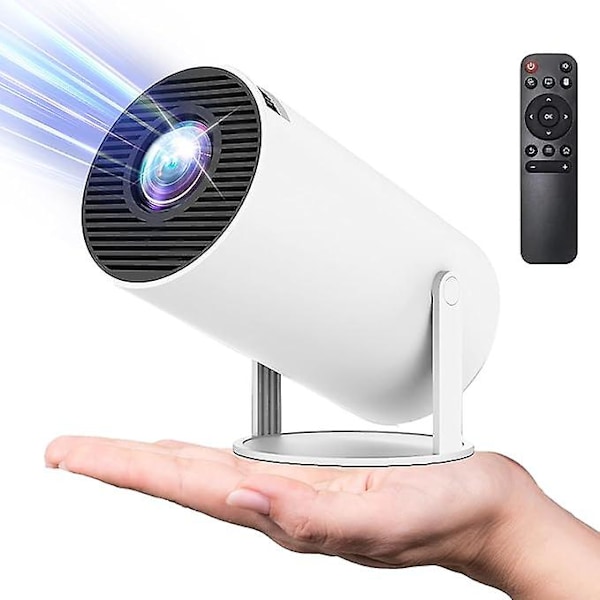 4K HD Mini-projektor, 120 ANSI Smart WiFi 2.4g/5g Android 11.0 Projektor for Vegger og Tak, Automatisk Keystone-korrigering