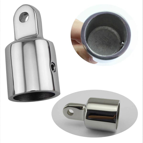 Rustfrit stål 20 mm øjeendekappe Bimini Top Hardware Canopy Tube End
