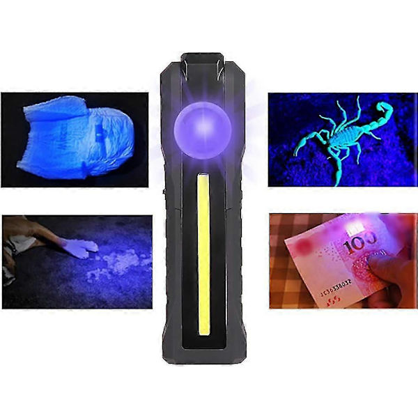 UV Desinfektionslommelygte, Bærbar Mini UV Sterilisator, UVC Desinfektionsstav, LED+ Bakteriedræbende Lommelygte, til Bil Hjem
