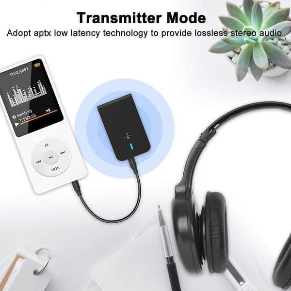 Bt5.0 Trådløs Audio Receiver Transmitter Mini 3.5mm Aux Til Tv Bilhøjttaler Pc