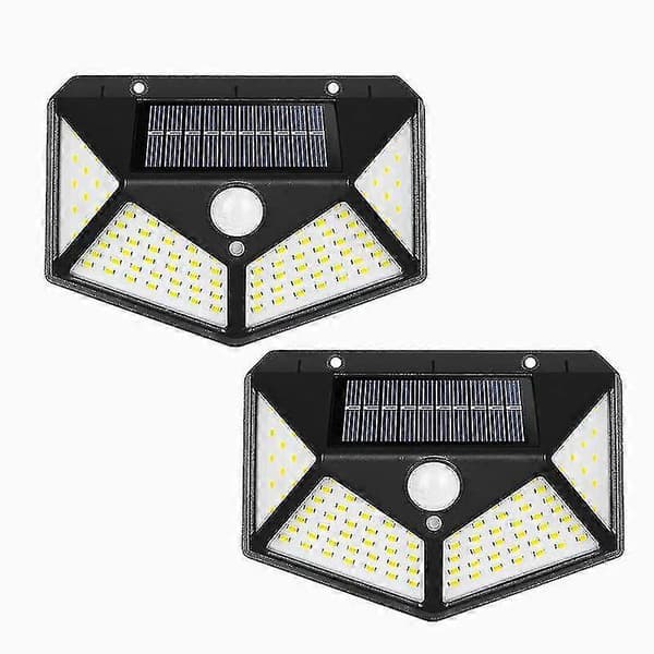 Udendørs Multifunktionel Vandtæt 100led Solcellehavelampe 2 stk