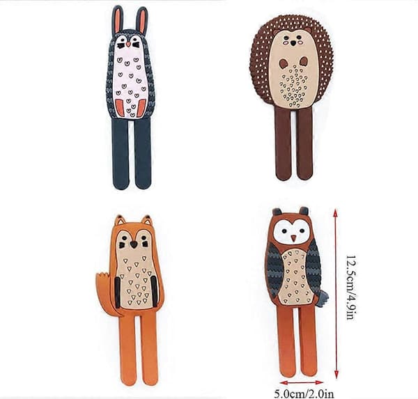 4-pack Djurformade Magnetiska Krokar för Kylskåp, Whiteboard