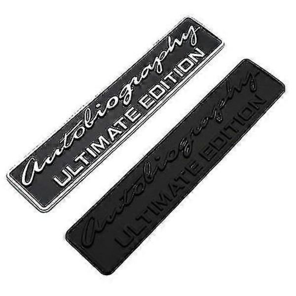 Sort/krom Range Rover Autobiography Ultimate Edition Bagagerums Badge Emblem