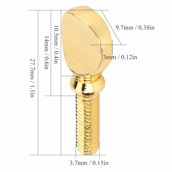4-pack saxofonskruvar för hals, saxofonmunstycke