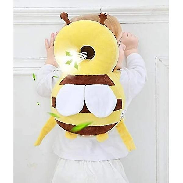 Babyhuvudskyddsryggsäck, ryggskyddskudde, barnpuddlebarnryggsäck baby, gul bi