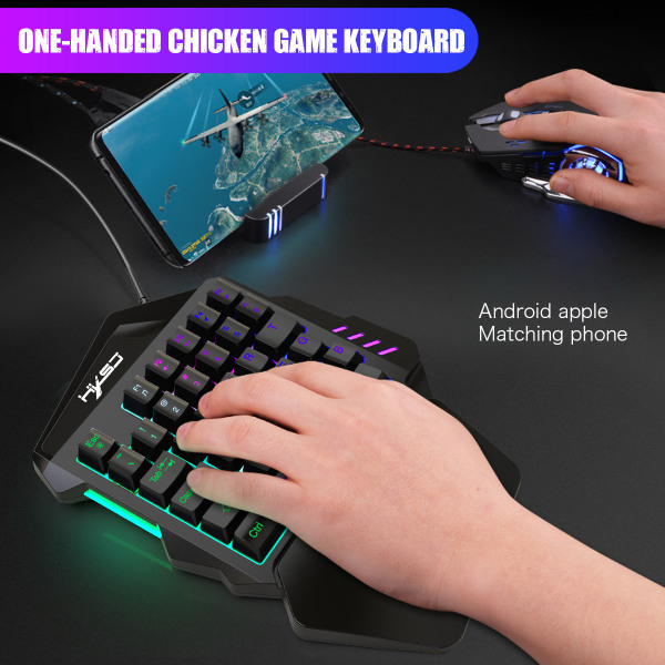 Tastatur- og musekomboadaptersett for PS4 / Switch/Xbox One, IFYOO KMAX2 Plus spillkonsollkonverter kompatibel med Fortnitee/PUBGG B