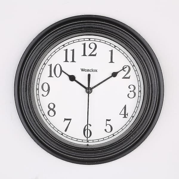 Tyst Väggklocka Kök 9 Tum Retro Tick-Free Dekorativ Sovrum Kontor Väggklocka black