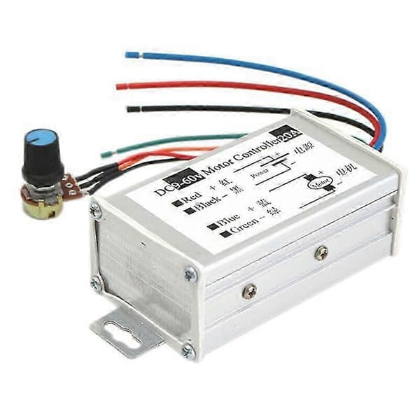 DC9V 12V 24V 48V 60V 20A PWM Motorhastighetskontroller 0-1200W