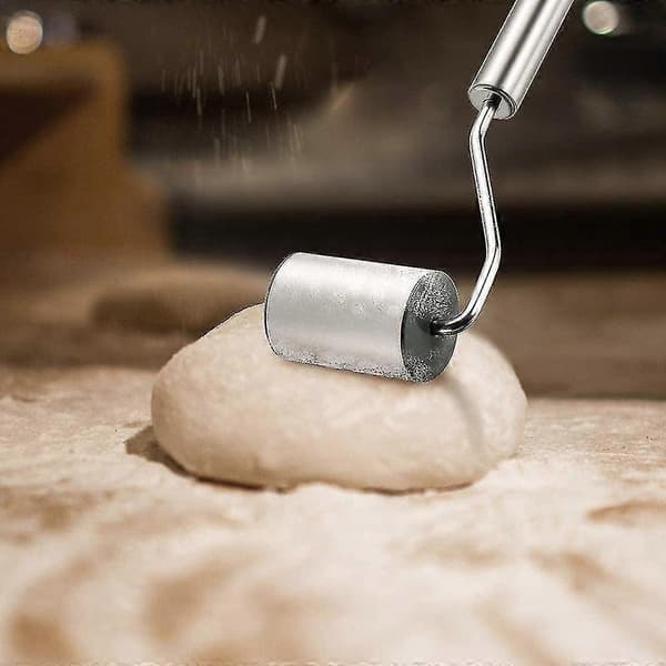 Bageplade i rustfrit stål, rulle til wienerbrød/dej med håndtag, non-stick kagerulle, bageværktøj