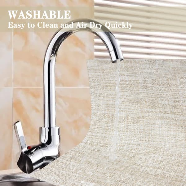 Sett med 7 plassmatter, vevde plassmatter, vaskbare og holdbare plassmatter beige