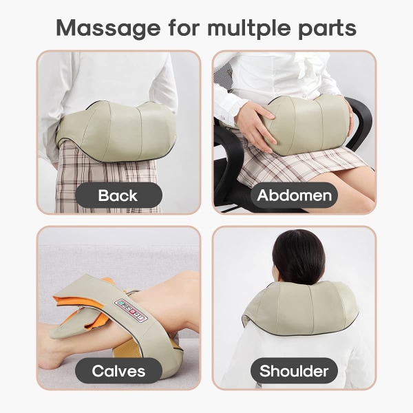 Elektrisk Shiatsu Massager med Varme til Smertelindring i Musklerne