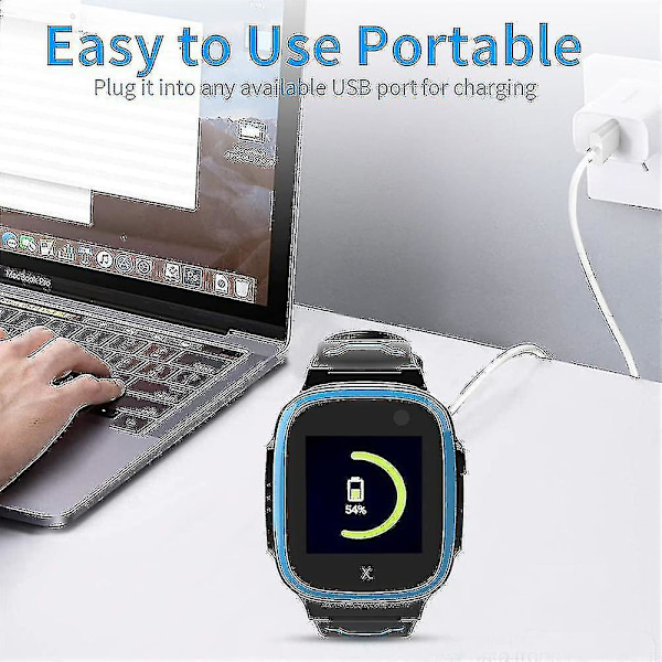 Usb-ladekabel for Xplora X5 Play X5 X4 barneklokke white