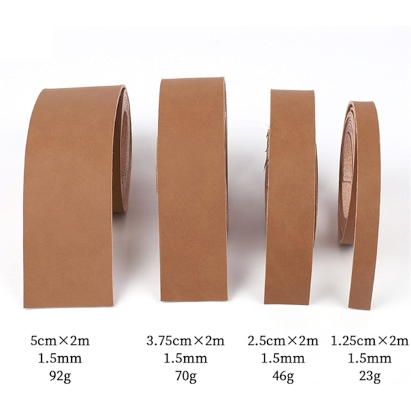 Mikrofiberläderrem 2 Meter Lång för Konst & Hantverksprojekt Kläder Smycken Inpackningsverktyg brown 5cm