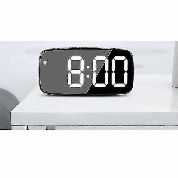 LED Digital Väckarklocka med USB, Grön Display, 12/24H Tid, Datum, Temperatur, Snooze, Resevänlig Bordsklocka