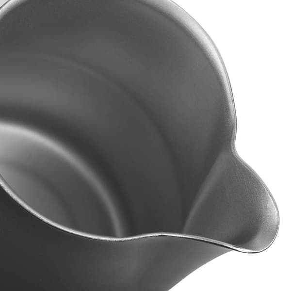 500 ml rustfrit stålkrus til mælkeskumning, kande til kaffekunst i kaffebar (sort)