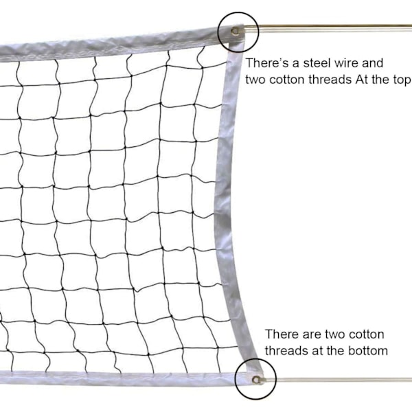 Volleyballnet Foldbar Net til Volleyball Officiel Standard Størrelse Indendørs Udendørs Have Strand Volleyball Sport Net Med Bærepose 9,5M X 1M