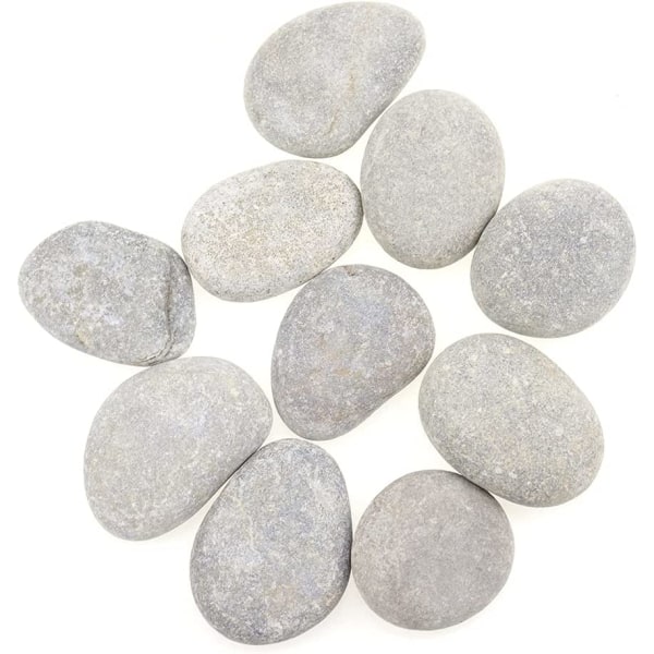 Strandstein for maling 10 stk glatte store steiner (30-50 mm)