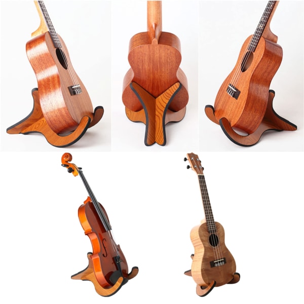 X-format ukulelestativ, hopfällbart, avtagbart träinstrument för musikinstrument Bärbar stativhållare med ukulelesträngar, akustisk elektrisk gitarr