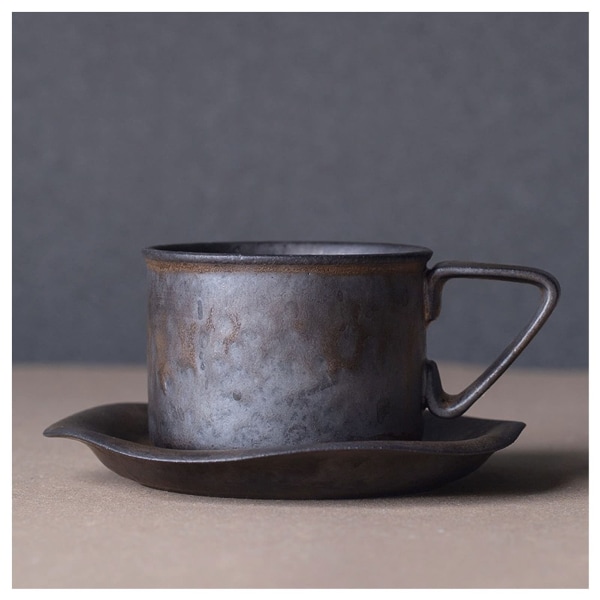 Kaffemugg, tekopp Handgjord retro kopp- och set Hem Utsökt atmosfär kaffekopp Lämplig för enkla set med muggar, varm kakao