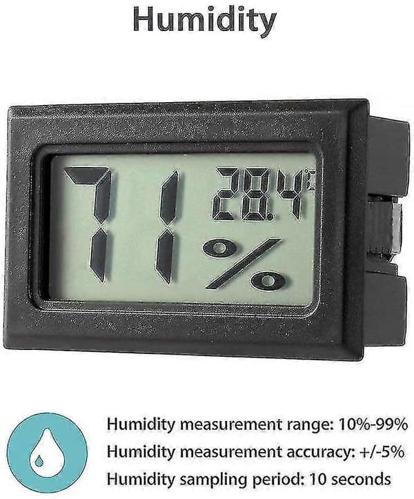5-pack Mini Hygrometer Liten Digital Termometer Hygrometer LCD-skärm Inomhus