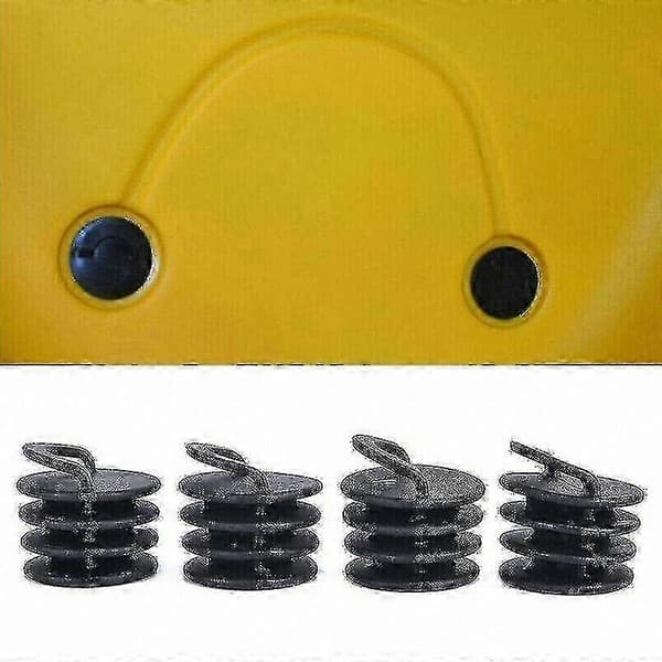 10-pack Skvalppluggar för kajaker och båtar, svarta nylon avloppspluggar