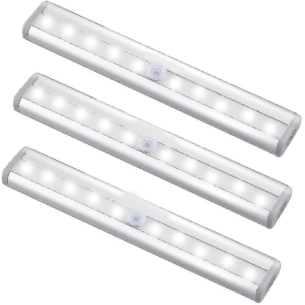 3 Pack Upgraded Usb Rechargeable 10 Led Magnetic Motion Sensor Light