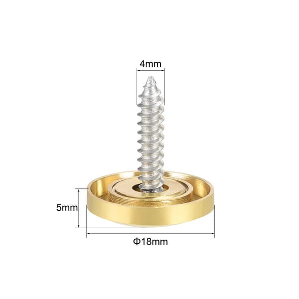 Spejlskruer Dekorative Hætter Dækker Søm Guld 18mm 4stk