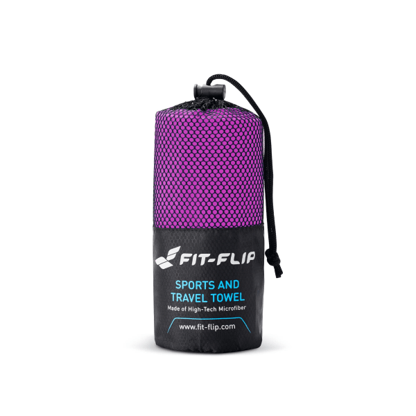 Kompakte mikrofiberhåndklær - sportshåndkleet, reisehåndkleet purple
