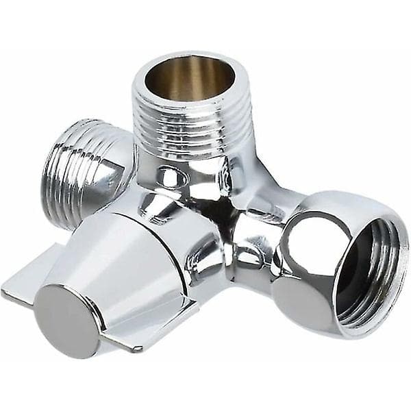 Massiv messing 3-vejs ventil, 3-vejs omskifterventil, 3-vejs brusebadsventil, G1/2\" T-adapterventil
