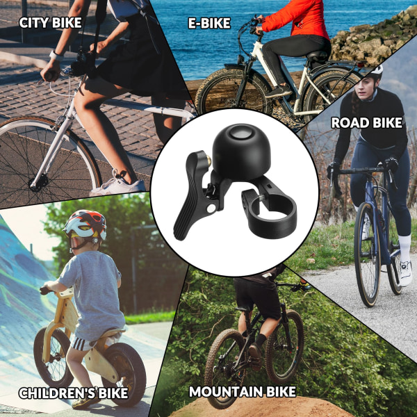 Cykelklocka Mini Cykelklocka Vänster/Höger 100 dB Högt och Doldt Koppar Legering Styrklocka för Cykel MTB Landsvägscykel med 22,2 mm Styre