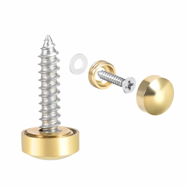 Spejlskruer Dekorative Hætter Dækker Søm Guld 10mm 4stk
