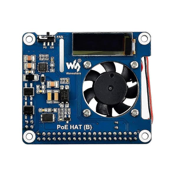Power Over Ethernet Hat Support 802.3af Poe Netværksudvidelseskort Med Oled Til 4 Model B 3b+