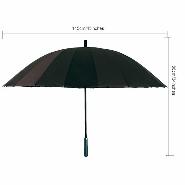 Stok Paraply Dobbelt Baldakin 24 Ribber Sol og Regn Dobbelt(Blå)