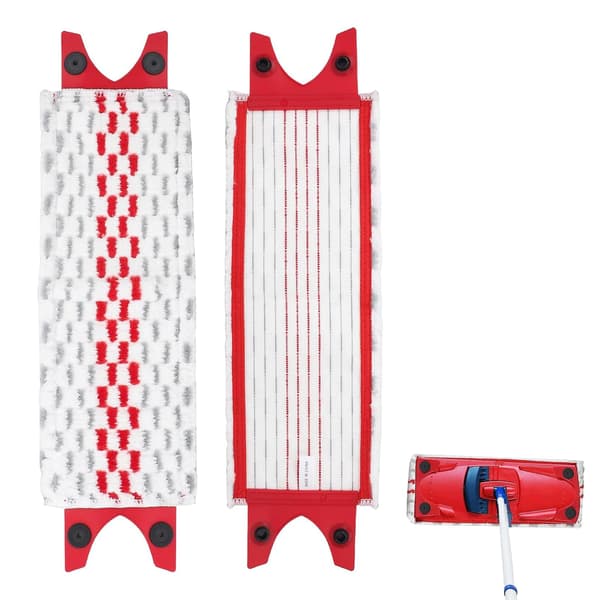 Mikrofibermoppputer, 2 stk. utskiftbare moppehoder, vaskbare og gjenbrukbare gulvmopper for rengjøring av gulv, laminatgulv
