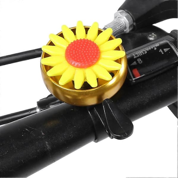 Ultralätt Söt Gul Blomma Dekor Cykelklocka Klart Ljud Snabb Montering